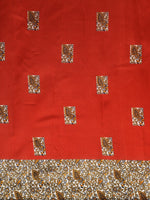 Thumbnail for Saree Mall Rust Red & Orange Art Silk Printed Bhagalpuri Saree - Distacart