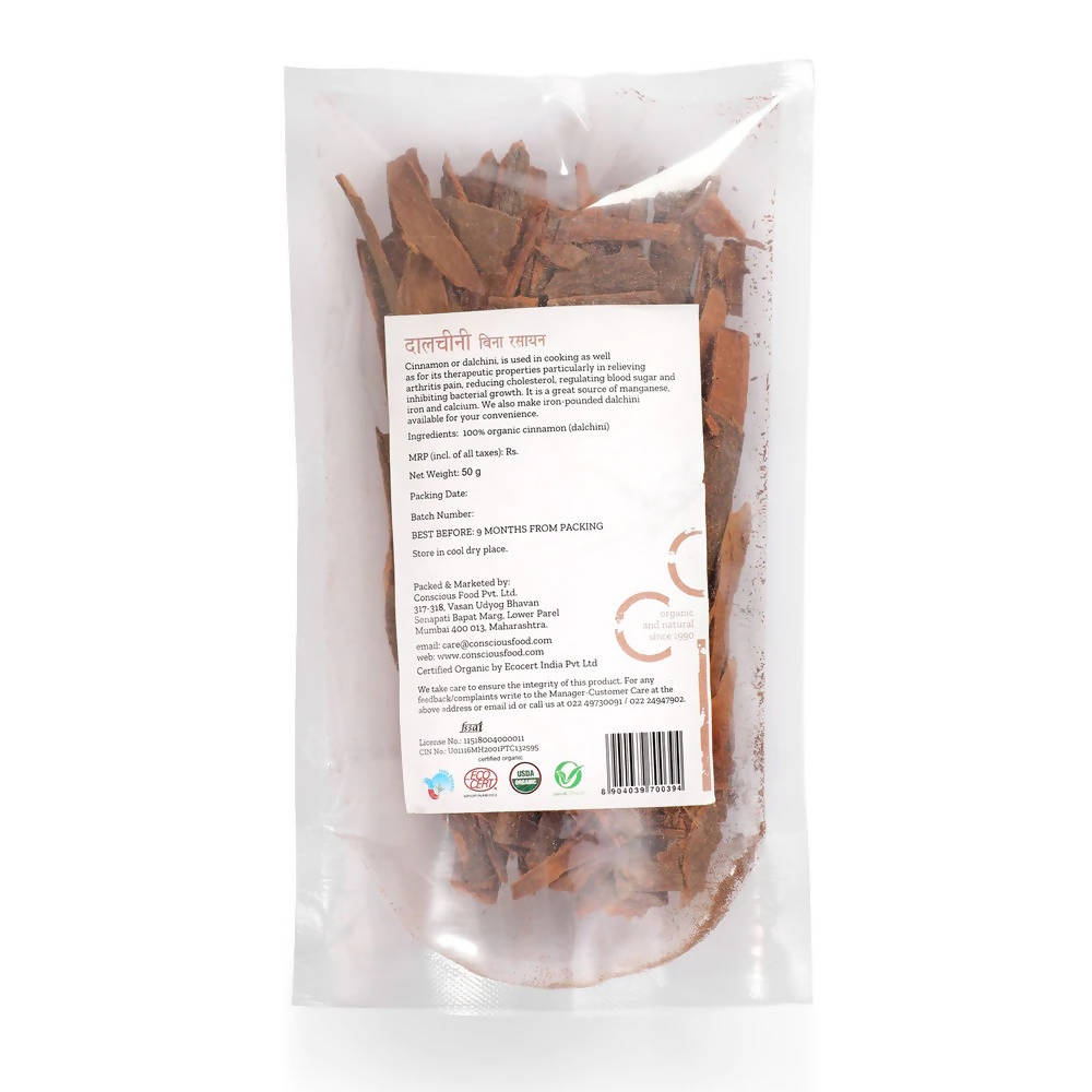 Conscious Food Organic Cinnamon Whole (Dal Chini)