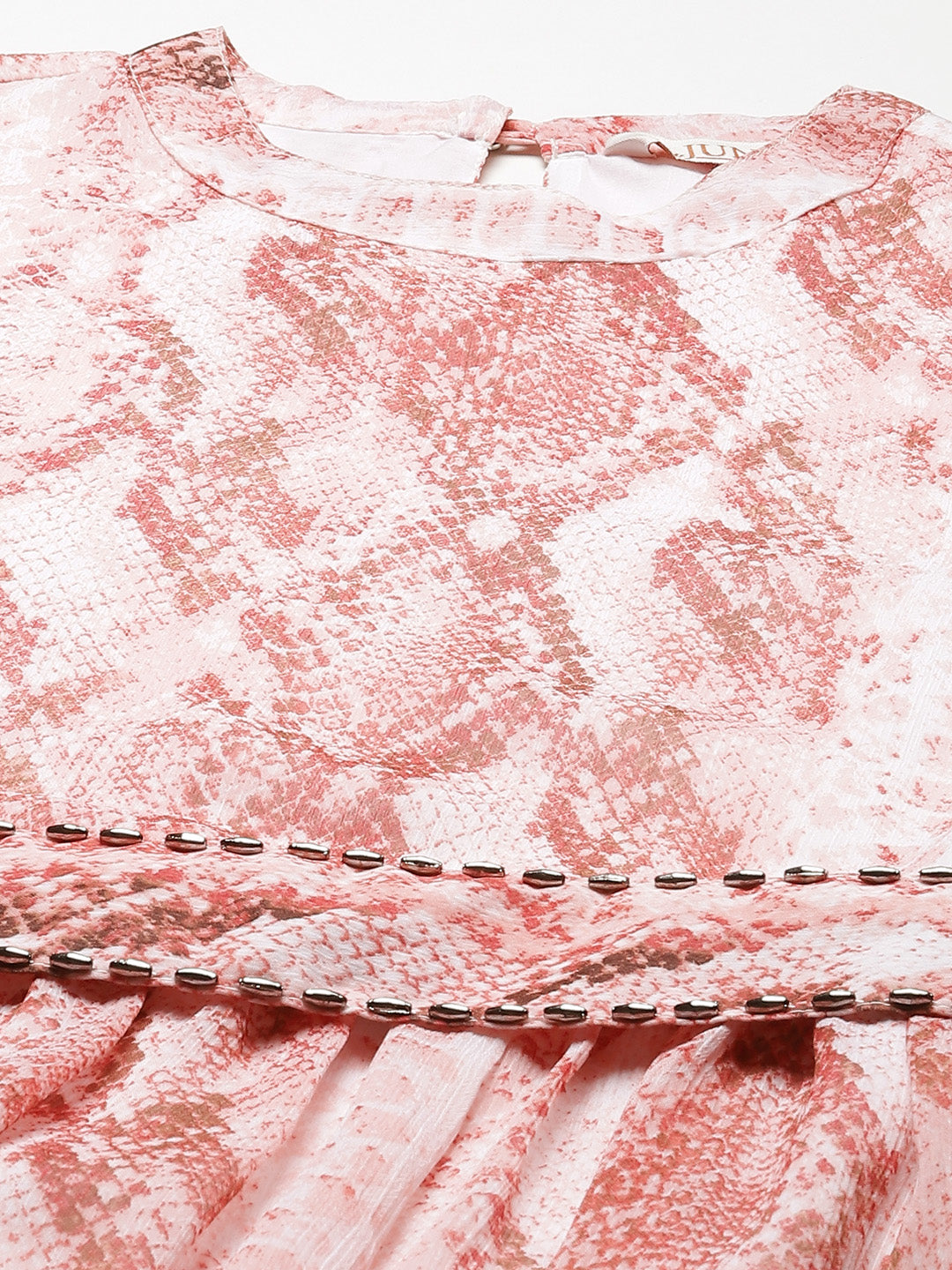 Juniper Womens Peach Chiffon Digital Printed Maxi Dress - Distacart