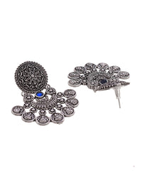Thumbnail for Shoshaa Silver-Toned Classic Chandbalis Earrings - Distacart