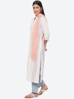 Thumbnail for Biba Striped Panelled Kurta with Trousers & Dupatta - Distacart