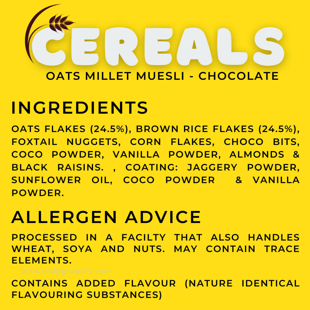 Born Reborn Chocolate Oats & Millets Muesli with Jaggery - Distacart