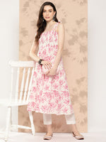 Thumbnail for Kalini Floral Printed White Romance Kurta - Distacart