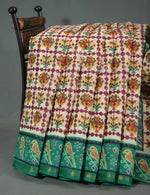 Thumbnail for Vibrant Shades of Cream Patola Print Semi Chanderi Saree By Gayathri Reddy Designer Studio - Distacart
