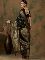 Thumbnail for Sangria Ethnic Motif Woven-Design Banarasi Sarees - Distacart