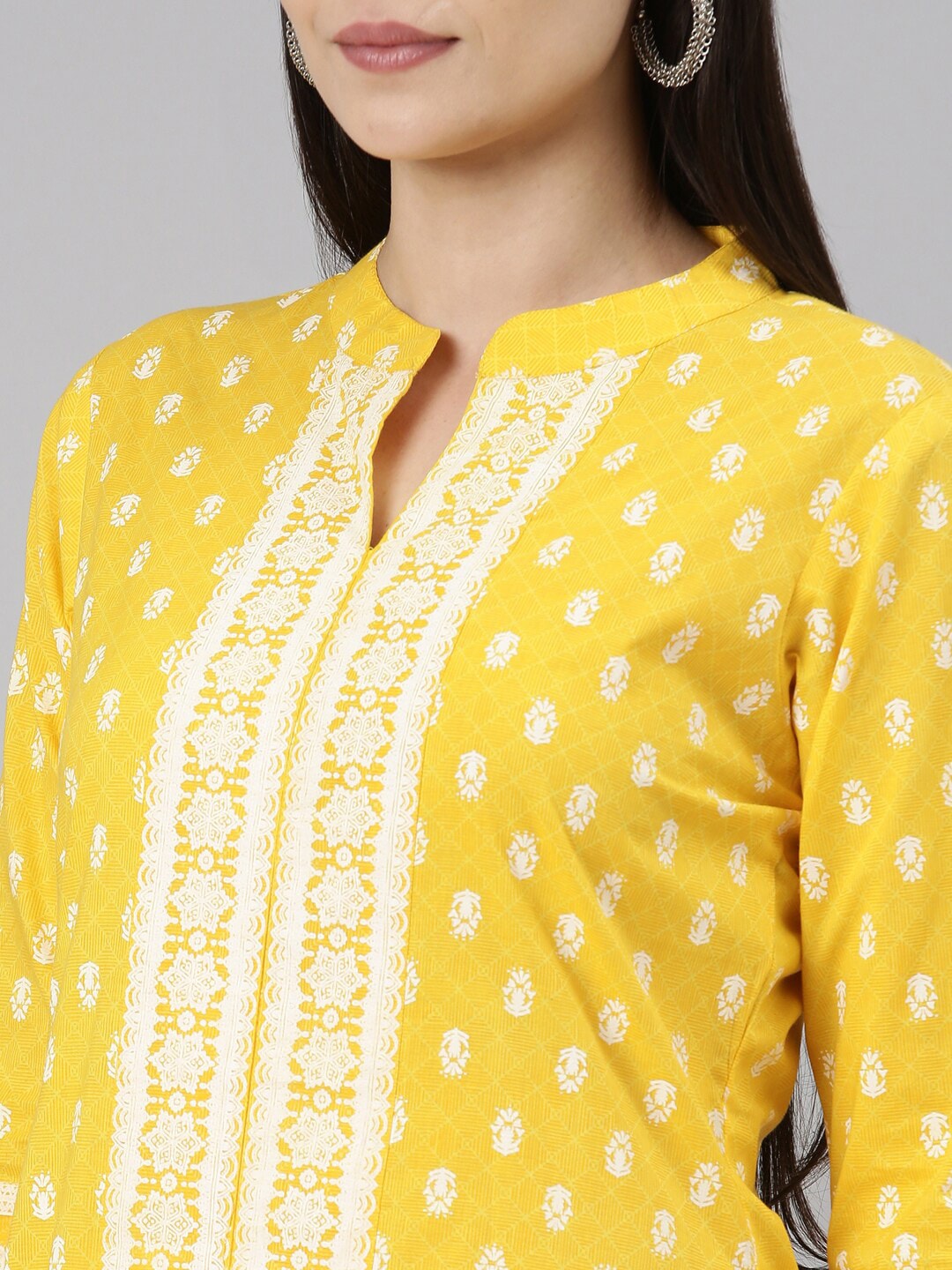 Kalini Floral Printed Pure Cotton Kurta with Trousers & Dupatta - Distacart