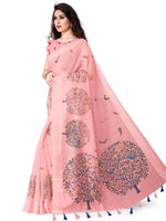 Thumbnail for Kalini Pink Baluchari Saree - Distacart