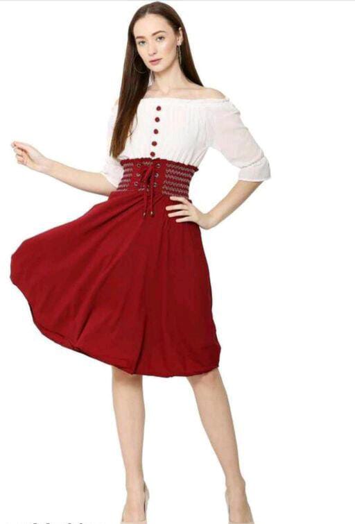 PAVONINE Maroon Color Kansai Midi For Girls - Distacart