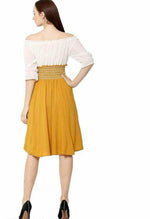 Thumbnail for PAVONINE Mustard Color Kansai Midi For Girls - Distacart