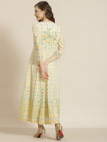 Thumbnail for Juniper Women Ivory Georgette Printed Jacket Style Dress - Distacart