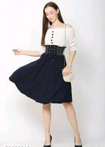 Thumbnail for PAVONINE Navy Blue Color Kansai Midi For Girls - Distacart
