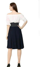 Thumbnail for PAVONINE Navy Blue Color Kansai Midi For Girls - Distacart