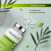 Thumbnail for Health Veda Organics L Arginine Veg Capsules - Distacart