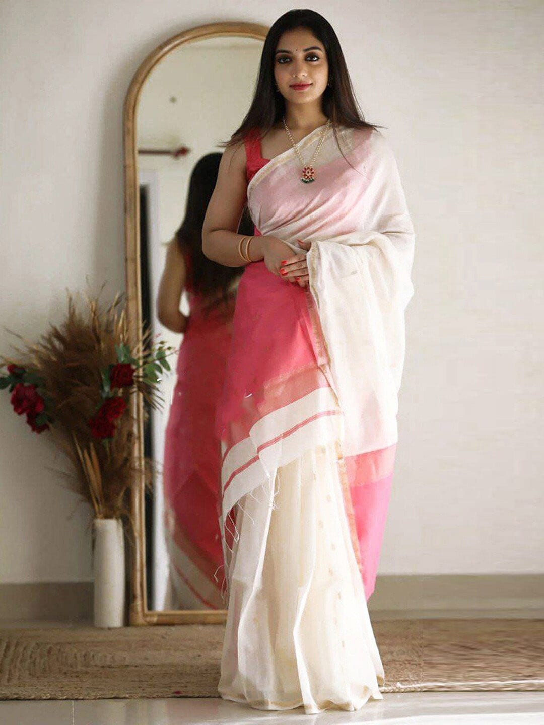 Mitera Woven Design Zari Saree - Distacart