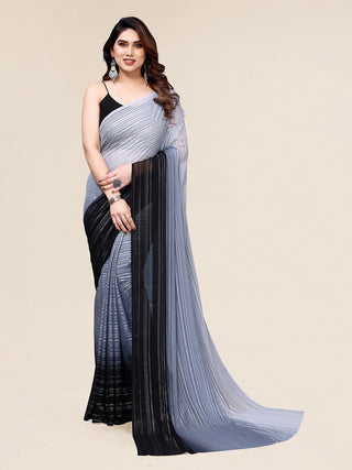 Kalini Striped Satin Saree - Distacart