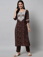 Thumbnail for Kalini Women Embroidered Thread Work Kurta & Trousers - Distacart