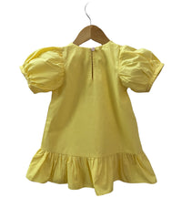 Thumbnail for ArthLife Yellow Flower Patch Casual Dress - Distacart