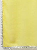 Thumbnail for Khushal K Ethnic Motif Embroidered Band Collar Thread Work Kurta with Palazzos & Dupatta - Distacart