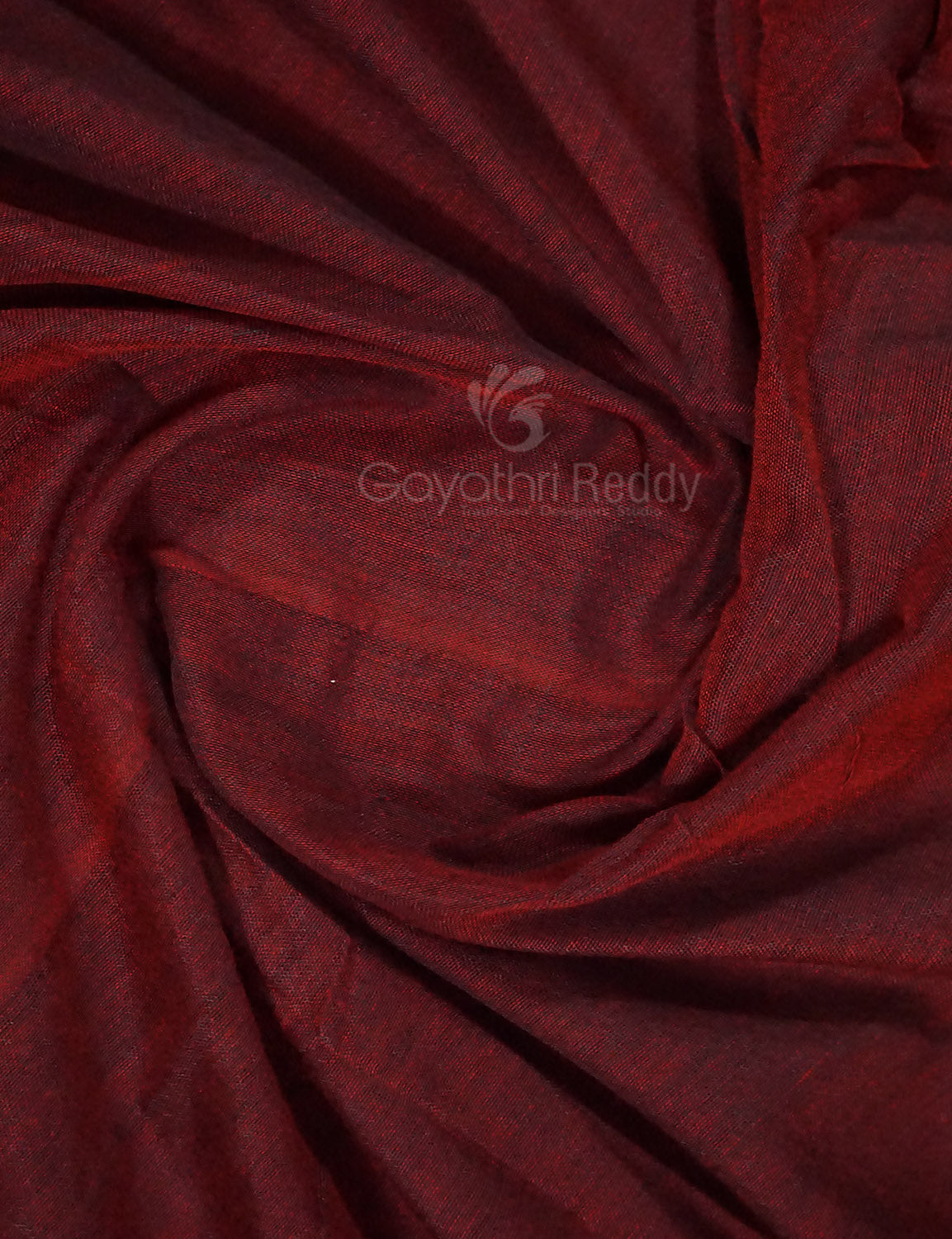 Maroon And Ink Blue Colour Pure Kadi Cotton Saree By Gayathri Reddy Designer Studio - Distacart