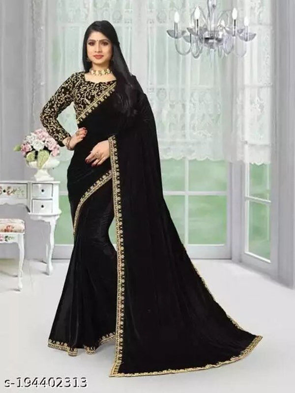 Kalini Embroidered Bordered Saree - Distacart