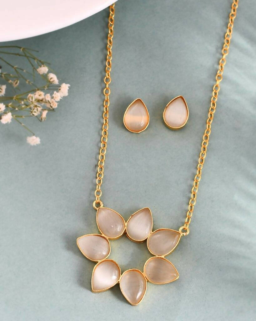 VOJ Women Gold Color stainless steel Jewellery Set - Distacart