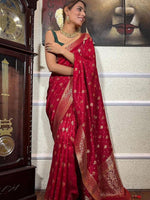 Thumbnail for Kalini Woven Design Zari Banarasi Saree - Distacart