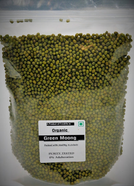 Freshon Organic Green Moong Whole - Distacart
