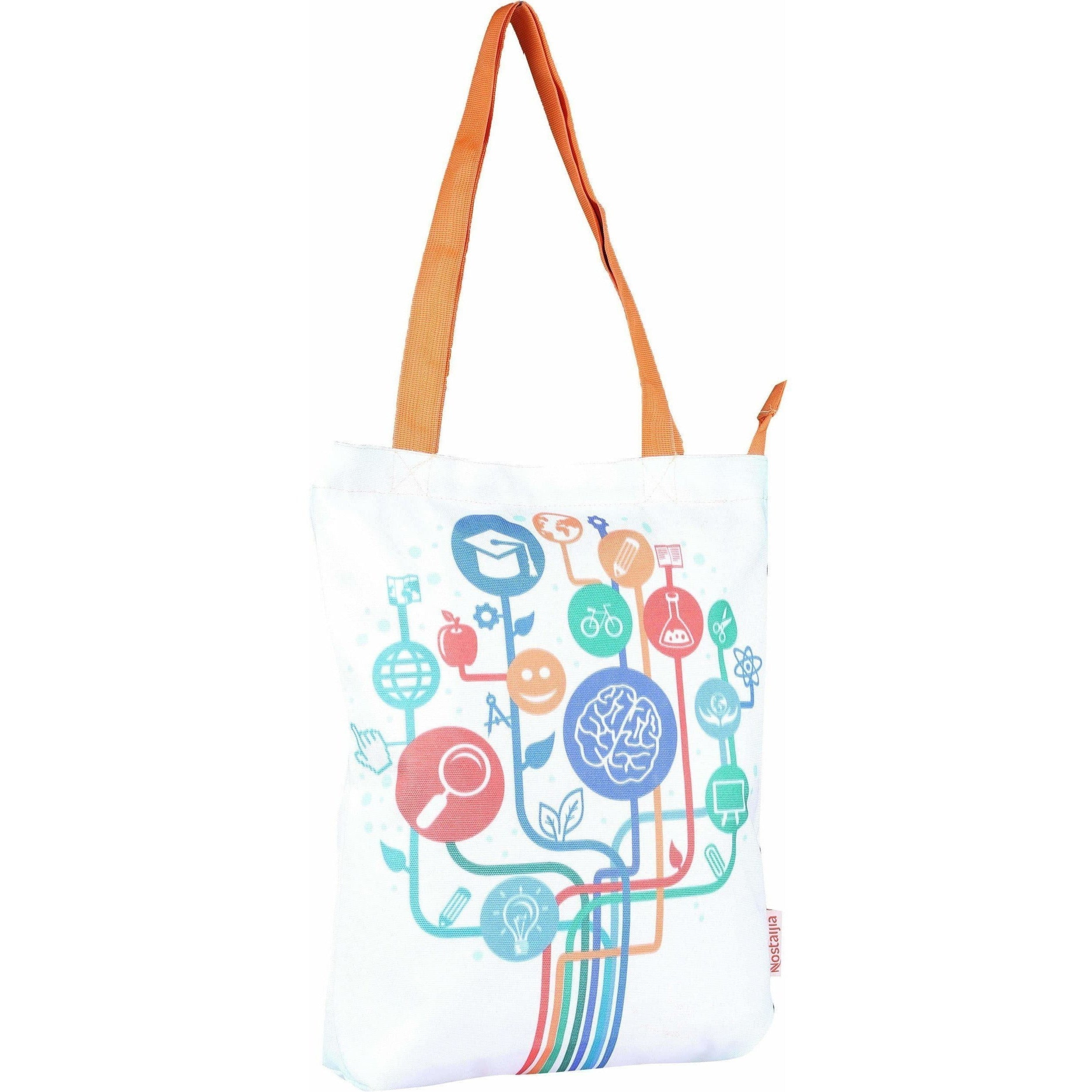 Nostaljia Tote  (Multicolor) - Distacart