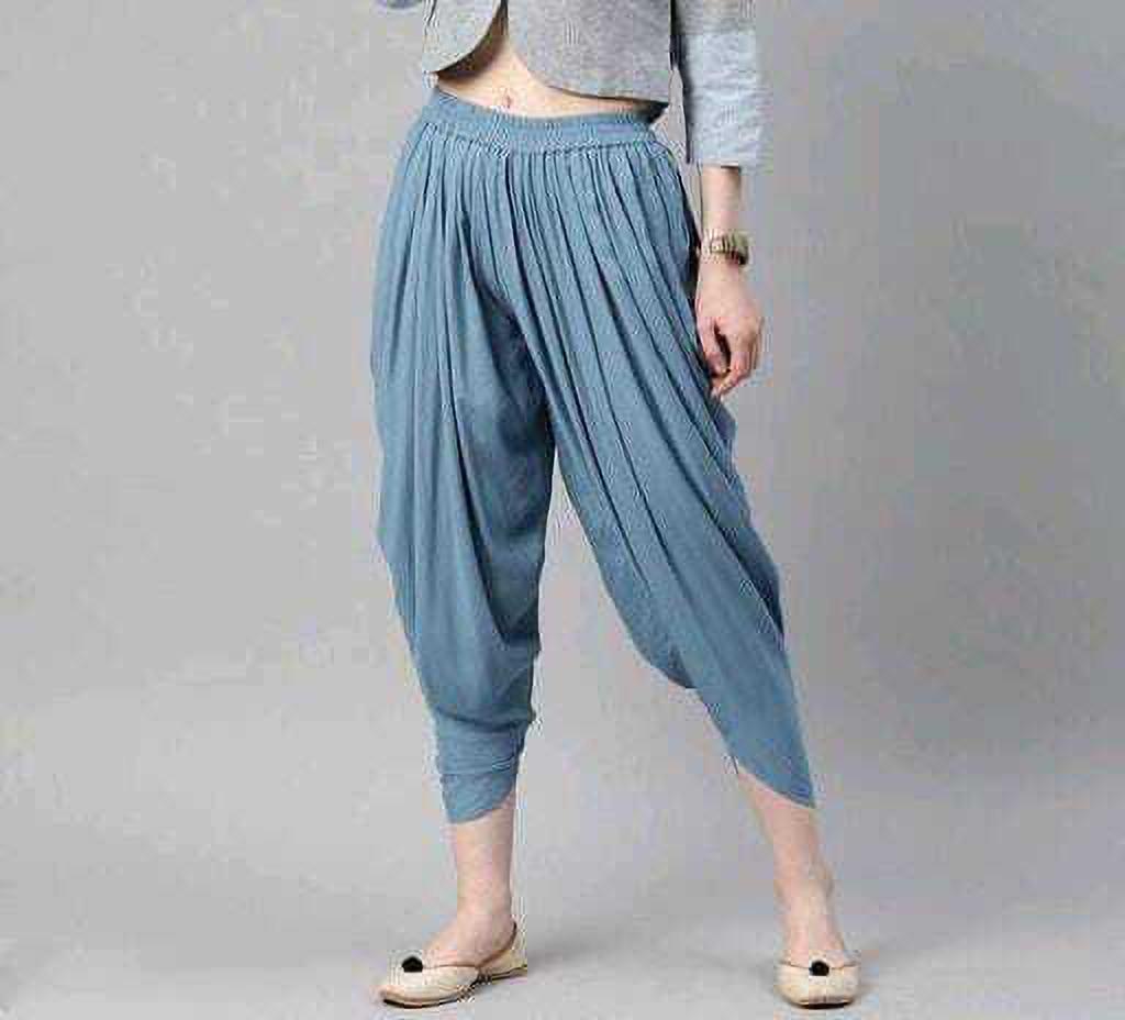 PAVONINE Grey Color Solid Beetel Rayon Fabric Patiala For Women & Girls - Distacart