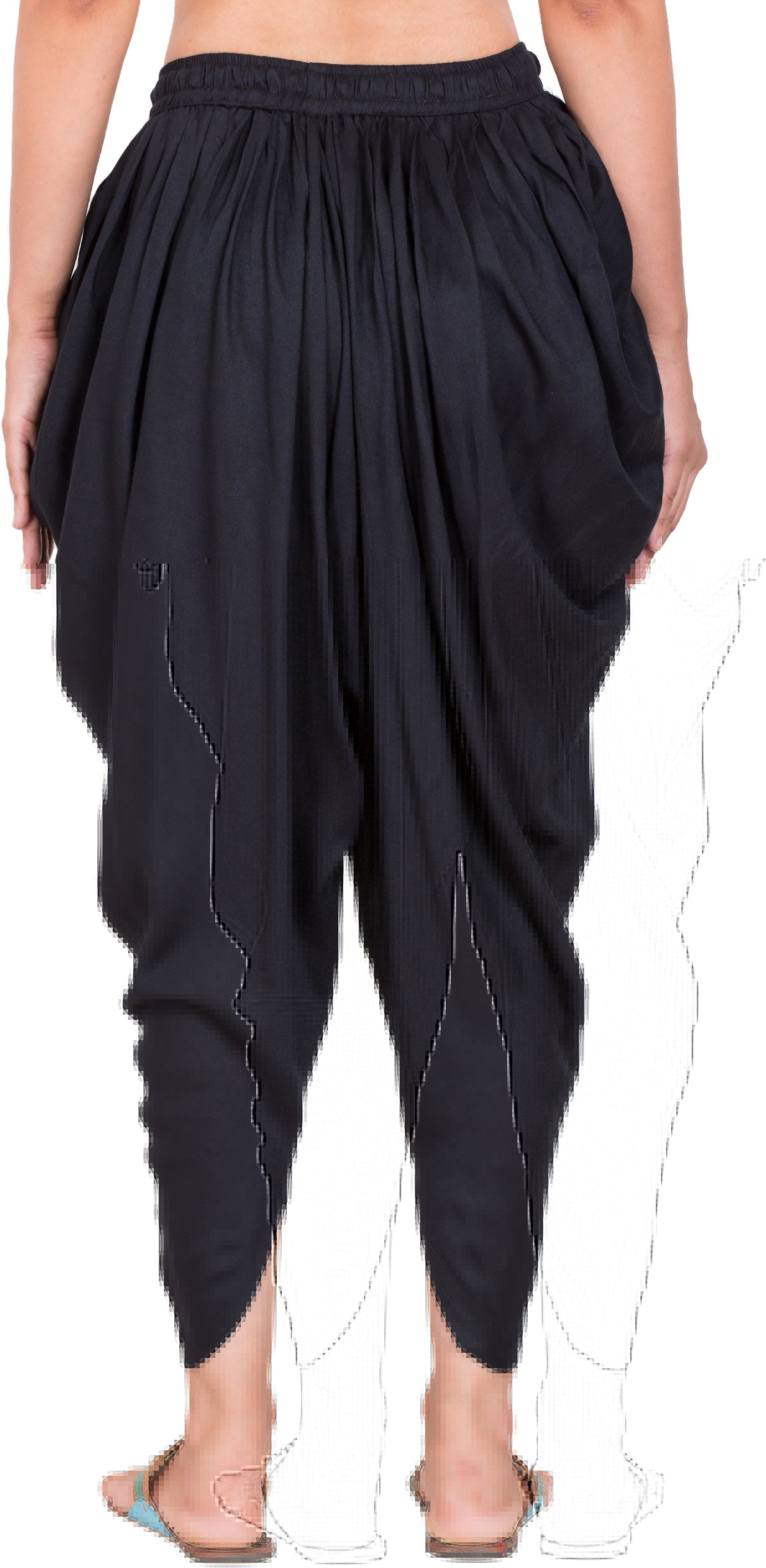 PAVONINE Black Color Solid Beetel Rayon Fabric Patiala For Women & Girls - Distacart