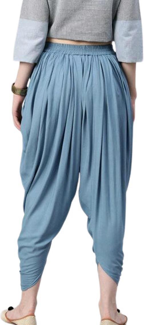 PAVONINE Grey Color Solid Beetel Rayon Fabric Patiala For Women & Girls - Distacart