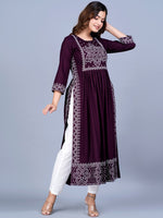 Thumbnail for Kalini Women Bandhani Printed Floral Side Slit Kurta - Distacart