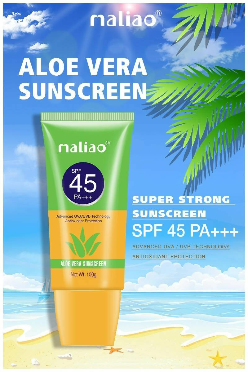 Maliao Professional Aloe Vera Sunscreen Lotion SPF 45 - Distacart