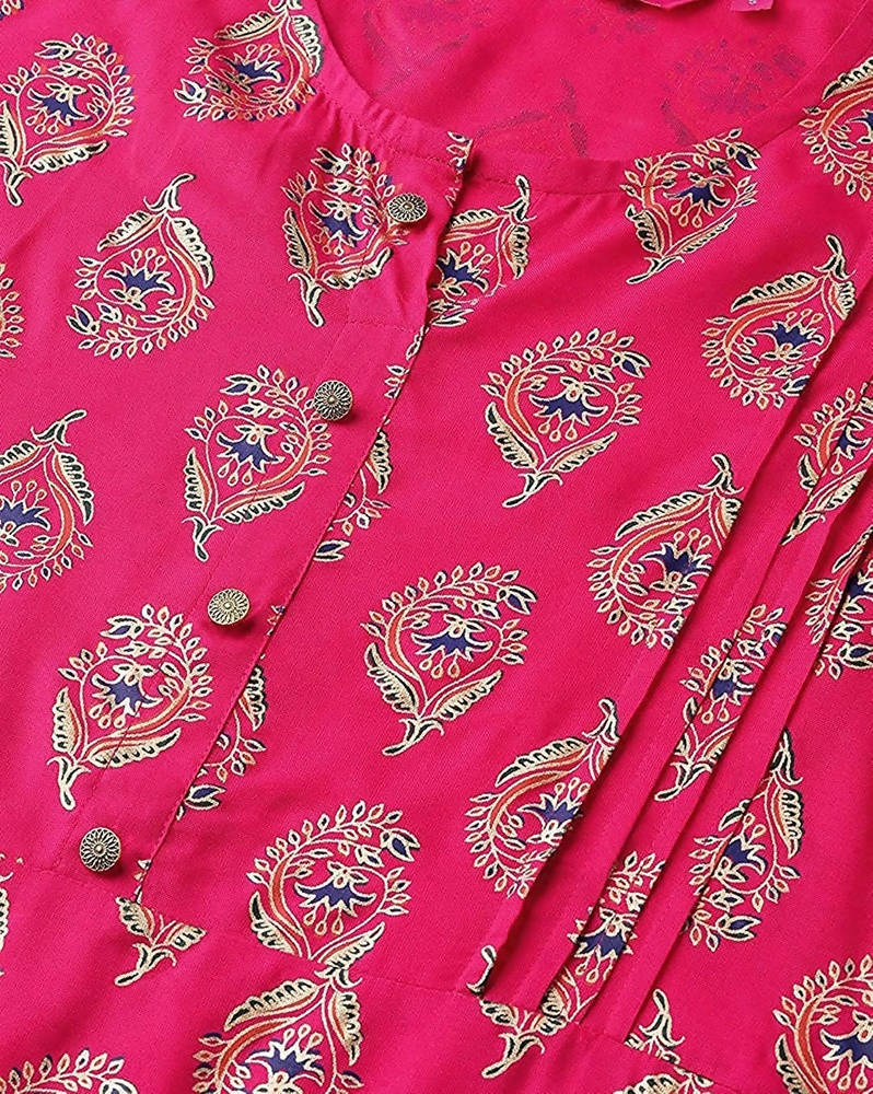 Vamika Pink Printed Kurta Set