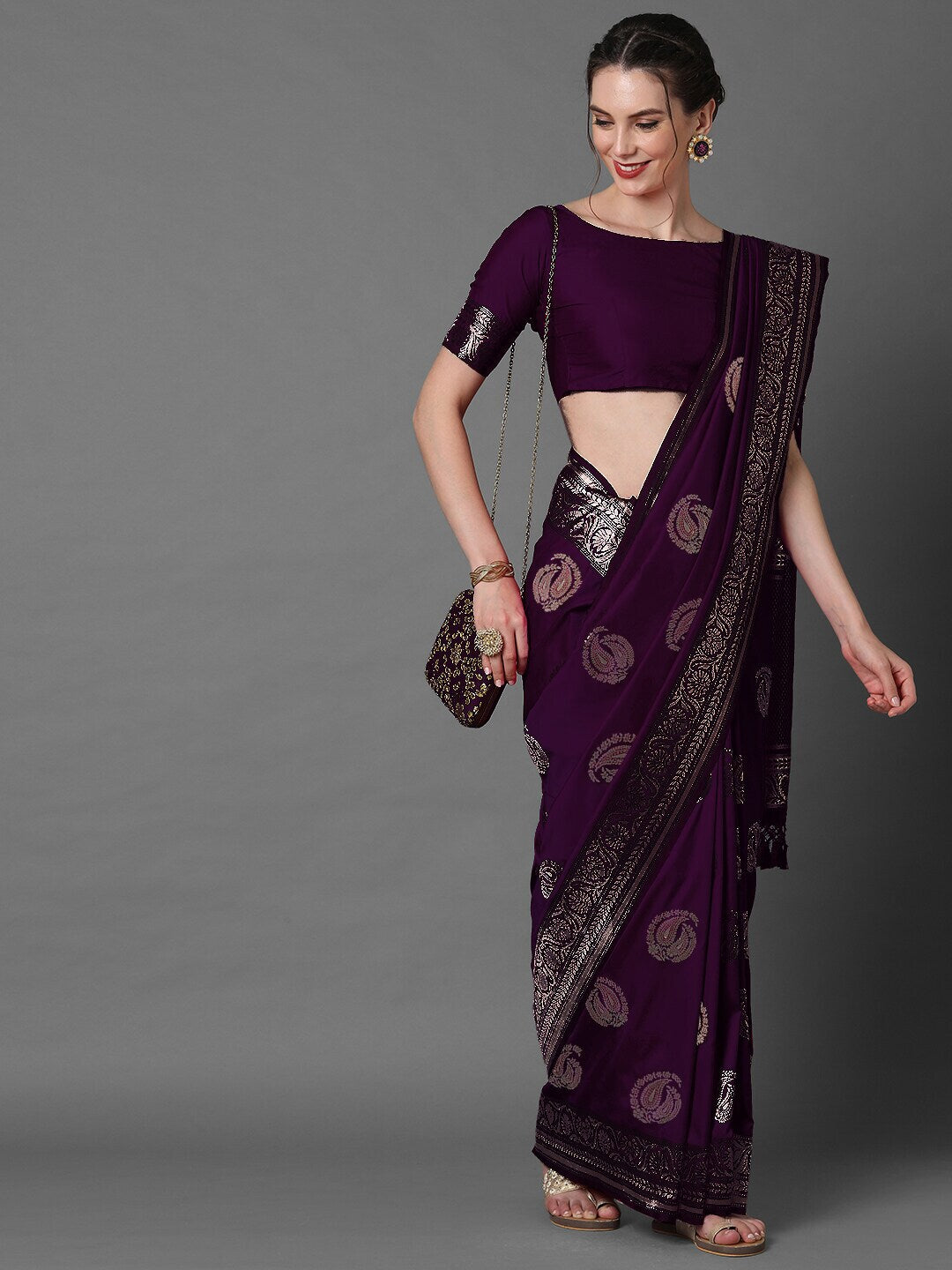 Mitera Ethnic Motifs Woven Design Zari Banarasi Saree - Distacart