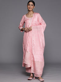 Thumbnail for Libas Women Pink Kurta with Trousers & With Dupatta - Distacart