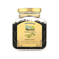 Thumbnail for Blue Nectar Amritanadi Assam Mogra Slimming Green Tea with Idukki Cardamom - Distacart