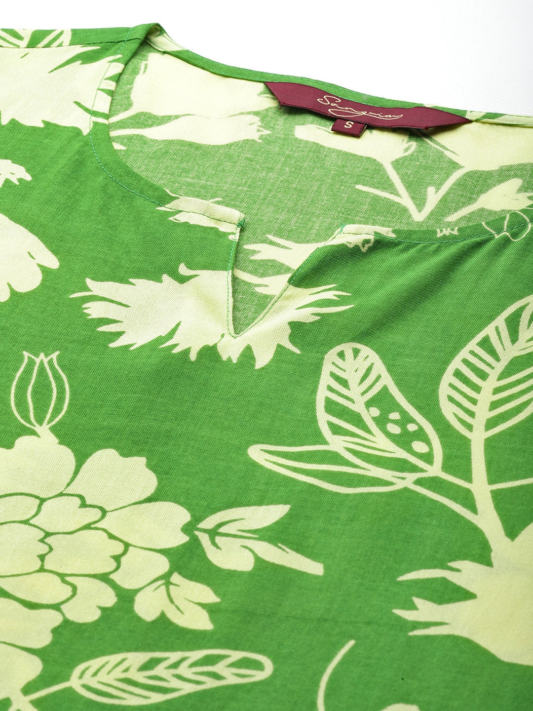Sangria Floral Printed Regular Kurta with Trousers - Distacart