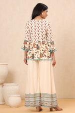 Thumbnail for Juniper Womens Ivory Floral Printed Rayon Clothing Set - Distacart