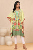 Juniper Womens Lime Yellow Rayon Multi Color Floral Printed Kaftan - Distacart