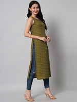 Thumbnail for Kalini Women Green Geometric Printed Kurta - Distacart
