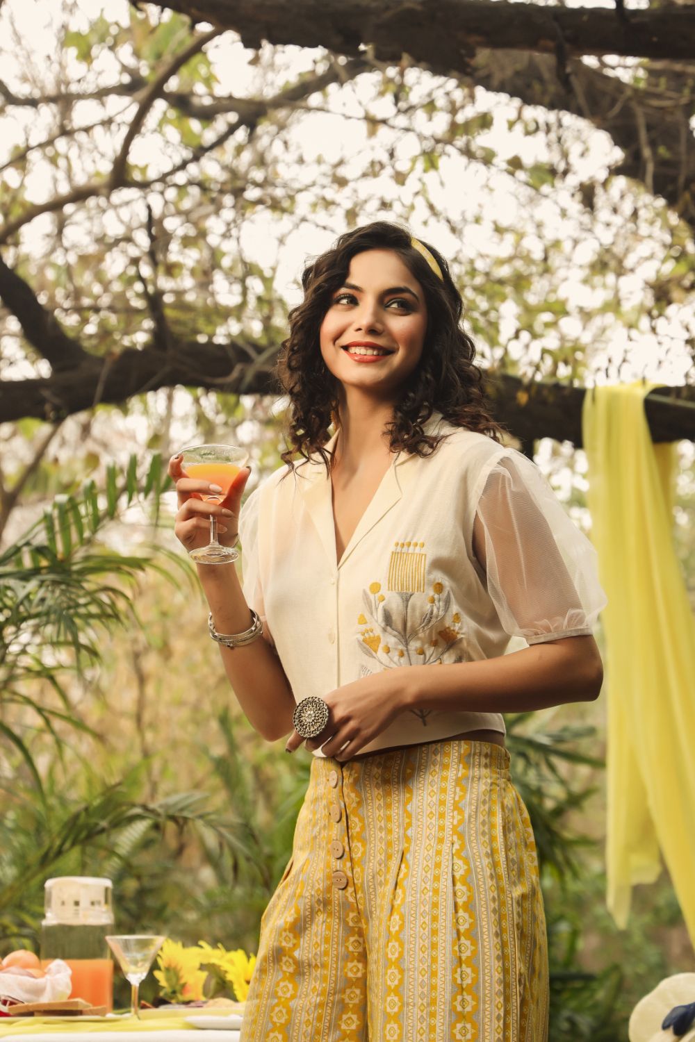 Juniper Womens Ivory Rayon Flex Embroidered Fitted Clothing Set - Distacart