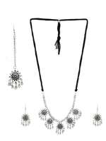 Thumbnail for Cardinal Silver-Toned Oxidised Jewellery Set - Distacart