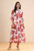Juniper Womens White Chiffon Floral Printed Tiered Dress - Distacart