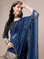 Thumbnail for Kalini Embellished Sequinned Pure Silk Saree - Distacart