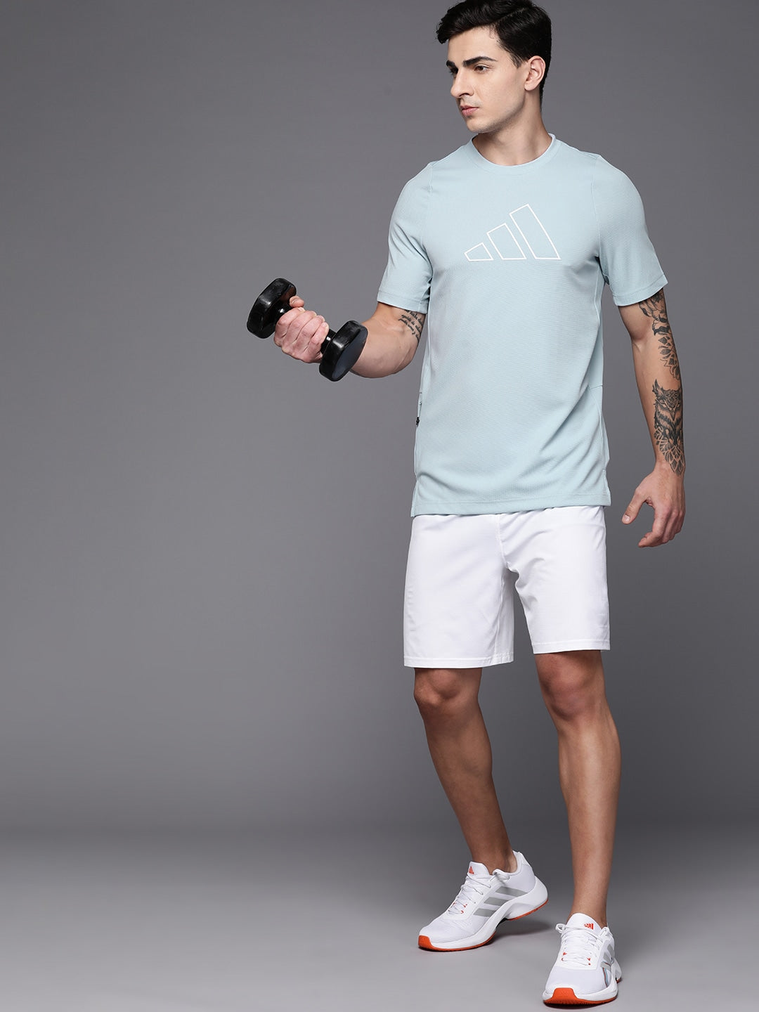 Adidas Men Regular Fit Brand Logo Printed Training T-shirt - Distacart