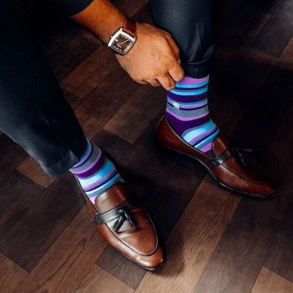 Socksoho Luxury Men Socks Blueberry Edition