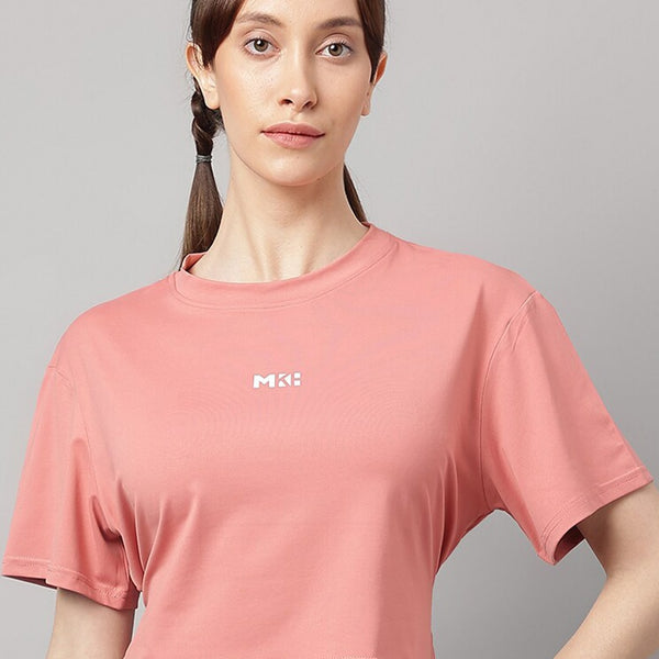 MKH Round Neck Short Sleeves Dri-FIT Yoga Sports Crop T-shirt - Distacart