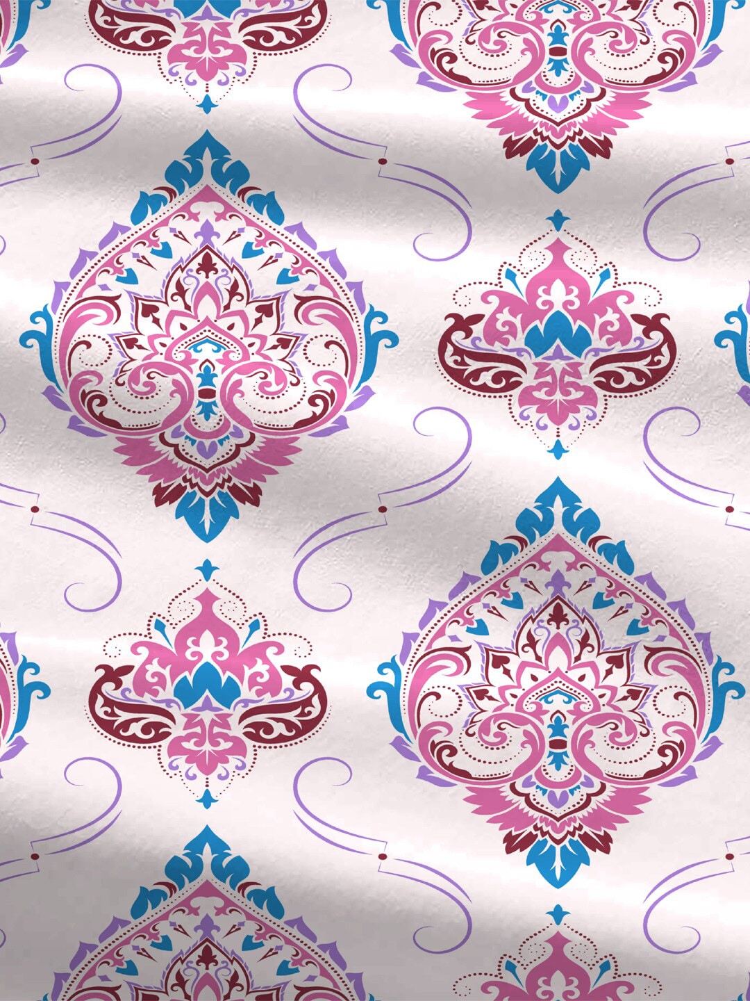 MYTRIDENT Moments Pink White Ethnic Pure Cotton 120 TC Queen Bedsheet Pillow Covers - Distacart