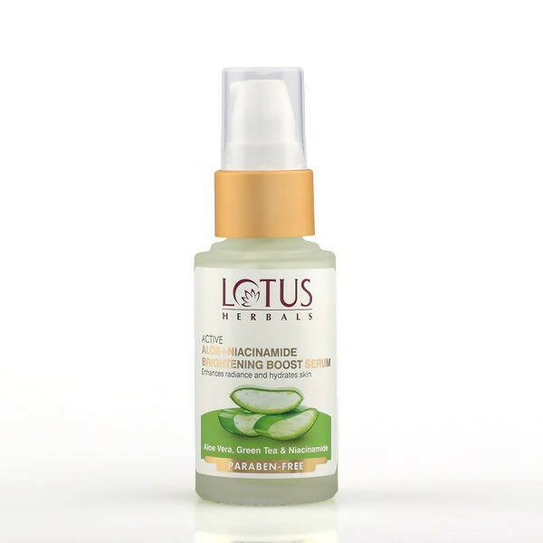 Lotus Herbals Active Aloe + Niacinamide Brightening Boost Serum - Distacart